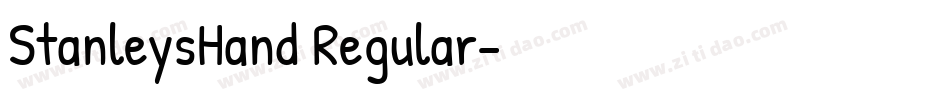 StanleysHand Regular字体转换